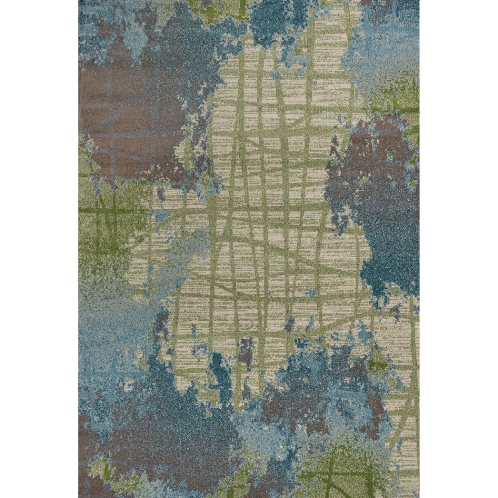 KAS 6207 Illusions 9 Ft. 10 In. X 13 Ft. 2 In. Rectangle Rug in Green/Blue